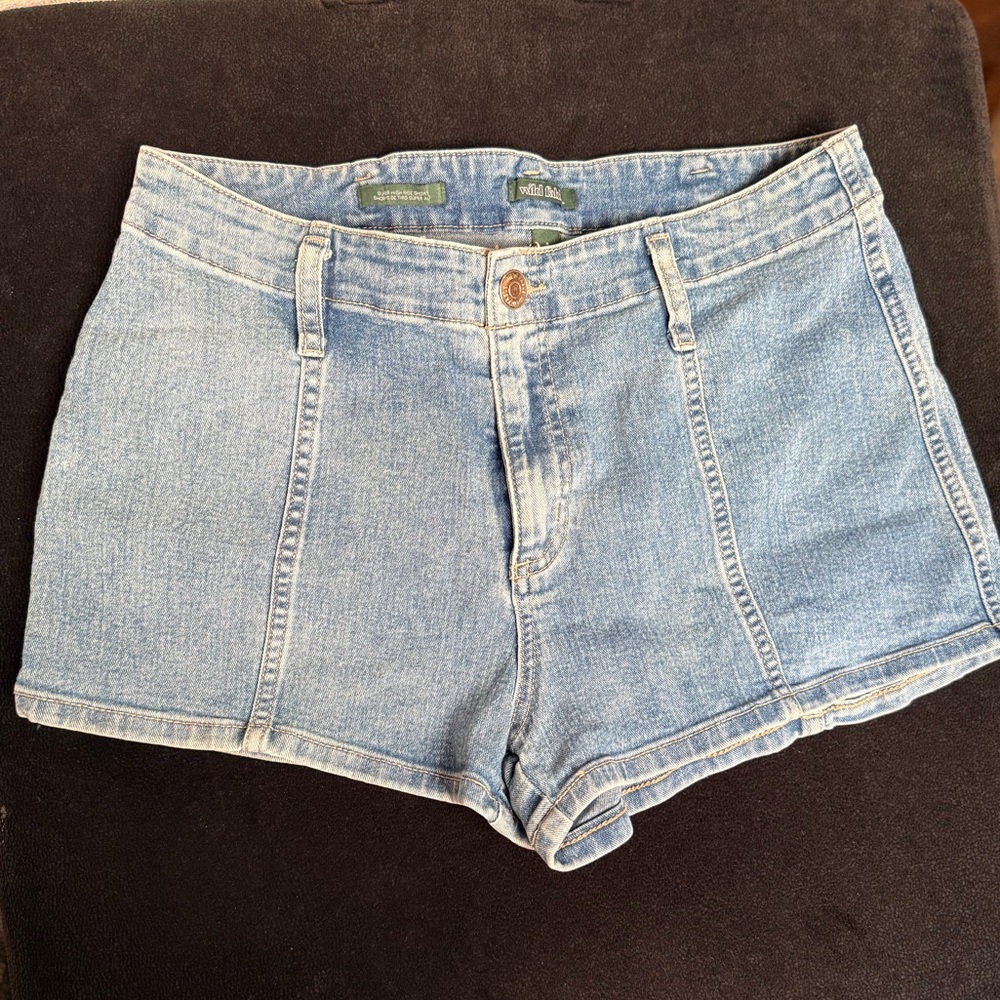 wild fable Light Wash High-Rise Denim Shorts